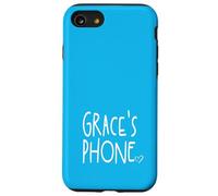 Grace's Phone Grace Personalized Name White Aqua Blue Case for iPhone SE (2020) / 7 / 8