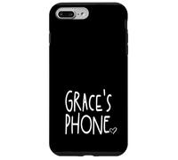 Grace's Phone Grace Personalized Name White Black Case for iPhone 7 Plus/8 Plus