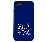 Grace's Phone Grace Personalized Name White Blue Case for iPhone SE (2020) / 7 / 8