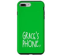 Grace's Phone Grace Personalized Name White Green Case for iPhone 7 Plus/8 Plus