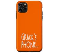 Grace's Phone Grace Personalized Name White Orange Case for iPhone 11 Pro Max