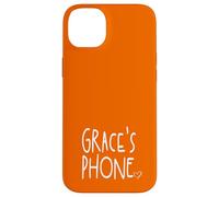 Grace's Phone Grace Personalized Name White Orange Case for iPhone 14 Plus