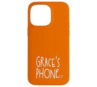 Grace's Phone Grace Personalized Name White Orange Case for iPhone 14 Pro Max