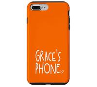 Grace's Phone Grace Personalized Name White Orange Case for iPhone 7 Plus/8 Plus