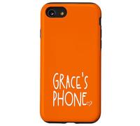 Grace's Phone Grace Personalized Name White Orange Case for iPhone SE (2020) / 7 / 8
