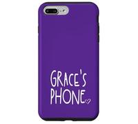 Grace's Phone Grace Personalized Name White Purple Case for iPhone 7 Plus/8 Plus