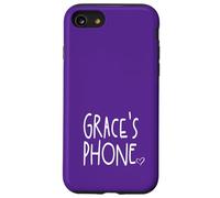 Grace's Phone Grace Personalized Name White Purple Case for iPhone SE (2020) / 7 / 8
