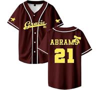 Gracie Abrams 21 Jersey Baseball Jacket Shirts V-Neck Short Sleeve Button-up Tee Men Women Streetwear Tops (style2,L)
