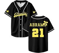 Gracie Abrams 21 Jersey Baseball Jacket Shirts V-Neck Short Sleeve Button-up Tee Men Women Streetwear Tops (style8,XXS)