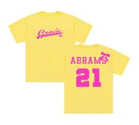 Gracie Abrams 21 Logo T-Shirt 2025 The Secret of Us Tour Short Sleeve Cotton Tee Men Women Streetwear Tops (M,Yellow)