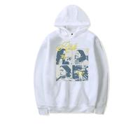Gracie Abrams Merch Risk The Secret of Us Album Hoodie Unisex Retro Fashion Classic Long Sleeve Sweatshirt (XS,white)