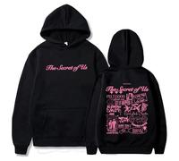Gracie Abrams The Secret of Us Hoodie, Men's and Women's Fashion Long Sleeve Top, Loose Sweatshirt (black-1,S)
