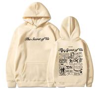 Gracie Abrams The Secret of Us Hoodie, Men's and Women's Fashion Long Sleeve Top, Loose Sweatshirt (khaki-2,M)