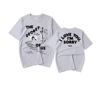 Gracie Abrams The Secret of Us T-Shirt Summer Women Men Tee (3XL,Grey)