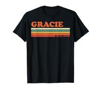 Gracie Retro Personalized First Name Vintage Stripes Value Graphic T-Shirt