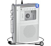 Gracioso Portable Cassette Player Recorder with Bluetooth Transmitter, AM FM Walkman Cassette Player with Headphone Jack & Big Speaker,Microphone Jack, 2*AA Battery Opearated Cassette Tape Player