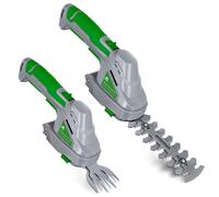 Gracious Gardens 3.6V 2 in 1 Cordless Hedge Trimmer Cutter, Bulit in Lithium Battery, 2 Blades for Shrubs & Grass in Green Gracious Gardens Green