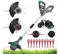 Gracious Gardens Cordless Garden Grass Strimmer Trimmer 18V Lithium Ion Rechargeable