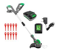 Gracious Gardens Grass Strimmer 18V Cordless 1 x Battery & 10 x Blades