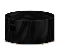 Gracious Gardens Round Garden Furniture Covers Waterproof 190x80cm, Oxford Fabric Outdoor Table, Patio & Rattan Garden Furniture Covers, PVC Lined, Air Vents and UV Safe