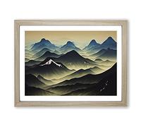 Gracious Mountain Landscape Framed Print | A2 Oak Framed Wall Art | Ready to Hang | Modern Landscape Picture | Living Room Bedroom Lounge Office