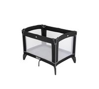 Compact Travel Cot, Lightweight with Compact fold and carrybag. Suitable from Birth to Approx. 3 Years, Black/Grey