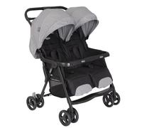 Graco DuoRider Lightweight Double Pushchair, Suitable from Birth to Approx. 3 Years, Steeple Gray Fashion