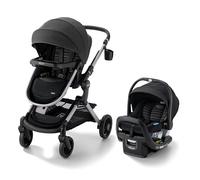 Graco Modes Nest DLX Travel System, 3-in1 Modular Baby Carseat Stroller Combo, Adjustable Slide2Me Infant Car Seat Carrier, Pramette, to Toddler Stroller, Includes SnugRide DLX Infant Car Seat, Raven