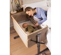 Graco Sweet2Sleep Bedside Bassinet/Crib keeping baby close to you with easy-access side rail, 11 height adjustments, 4 tilt positions and with carrybag, Oatmeal fashion