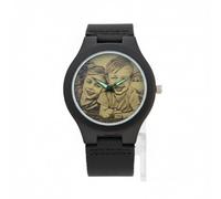 Gracource The Wooden Men's Watch for Tree Houses Features a Japanese Quartz Movement. It is a Stylish and Unique Customizable Wristwatch with a Black Walnut case. (40mm Leather Watch Strap)
