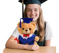 Grad Bear - 9.8 Inch Graduation Stuffed Animal - Stuffed Animal Doll Plush Toy with Hat and Gown Celebratory Souvenir for Students Class of 2025 Women High School Girls