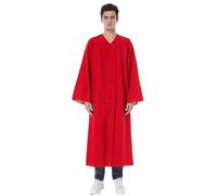 Grad HAGO Unisex Matte Choir Robe for Church baptism robes for water baptism,Graduation Gown for School, Red, 57
