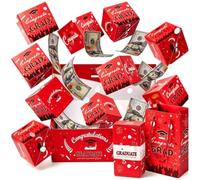 Grad Money Box Fillable Exploding Creative | paper material, auto-exploding confetti, versatile for all ages, blue red optional, 20x13x5cm size