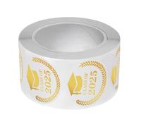 Grad Stickers - 500 Piece Gold Letter Graduation Stickers, Lightproof Party Stickers, Envelope Seals for Kindergarten School College Balloon Coffee Cup Student Decorations