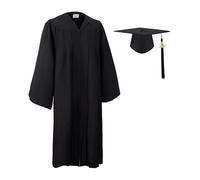 GradClassical Unisex Matte Graduation Gown Cap Tassel Set 2026 for High School, College, University and Bachelor (Black 51"(5'6"-5'8"))