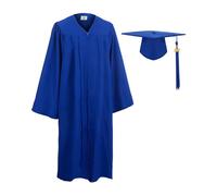 GradClassical Unisex Matte Graduation Gown Cap Tassel Set 2026 for High School, College, University and Bachelor (Royal 48"(5'3"-5'5"))