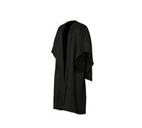 GradClassical Unisex Matte Graduation Gown Fluted Academic Bachelor Ceremony Costume for College & University, Teen Outfit (Black 45"(5'0"-5'2"))