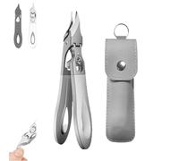 Graddi Ingrowfix Pro, Graddi Ortho Clip, Goredny Orthoclip Nail Clippers, Wide Jaw Opening Long Handled, Splash-Proof, Slanted Toenail Clipper for Thick Nails(Silver)
