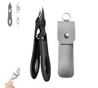 Graddi Ingrowfix Pro, Graddi Ortho Clip, Goredny Orthoclip Nail Clippers, Wide Jaw Opening Long Handled, Splash-Proof, Slanted Toenail Clipper for Thick Nails(Black)