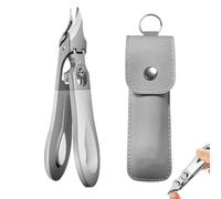 Graddi Ingrowfix Pro, Graddi Ortho Clip, Graddi Orthoclip, Slanted Nail Clipper with Safety Lock, Large Jaw Curved Nail Clippers - Heavy Duty Nail Clipper, Toe Nail Clippers for Thick Nails (Silver)
