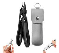 Graddi Ingrowfix Pro, Stainless Steel Eagle Beak Beveled Nail Clipper, Wide-Mouth Long-Handled Toenail Nippers, Splash-Proof, Suitable for Thick Nails (Black)