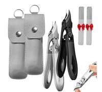 Graddi Ingrowfix Pro, Zoerly/Gordny/Graddi Ortho Clip, Orthoclip Nail Clippers, Stainless Steel Eagle Beak Beveled Nail Clippers, Thick Nails for Seniors (Black+Silver)