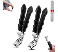 Graddi Orthoclip, Long Handled Curved Nail Clippers, Wide Jaw Thick Toenail Clippers, Unisex (2pcs)