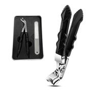 Graddi Orthoclip, Long Handled Ergonomic Curved Toenail Clippers Sets, Sharp Wide Jaw Thick Toe Nail Trimmer, Wide Jaw Opening Nail Clippers for Thick Nails (1set)