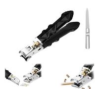 Graddi Orthoclip, Stainless Steel Nail Clippers, Wide Jaw Opening Long Handled for Seniors Ingrown Toenails and Thick Nails(Flat Tip)