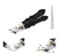 Graddi Orthoclip, Stainless Steel Nail Clippers, Wide Jaw Opening Long Handled for Seniors Ingrown Toenails and Thick Nails(Oblique Tip)