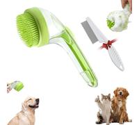 Graddi Soothawash Pro, 2025 New 2 in 1 Dog Bath Brush with Built-in Shampoo Dispenser, Grooming Massage Brush for Long Short Haired Dogs Cats Shower Supplies Set (Green)