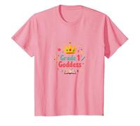 Grade 1 Goddess: Celebrate First Year School Queen T-Shirt, Kids, Pink, 10 Years