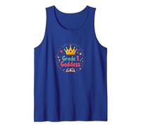 Grade 1 Goddess: Celebrate First Year School Queen Tank Top, Men, Royal Blue, M