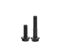 Grade 10.9 Black Carbon Steel M10 M12 M14 M16 Hexagon Head Flange Cap Screw Fine Thread Pitch 1.25/1.5mm(M12x55mmHalf(1pcs))